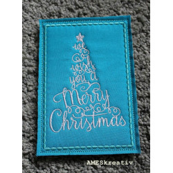 Stickdatei - ITH Postkarte Christmas Tree